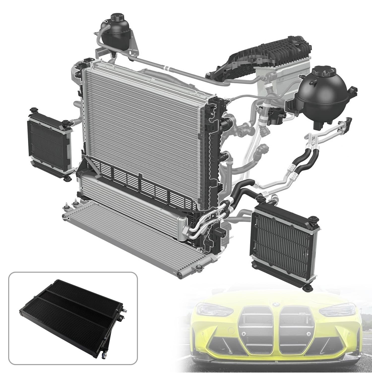 S58 Engine M2/M3/M4 G80 G81 G82 G83 G87 Radiator Water Tank - 4