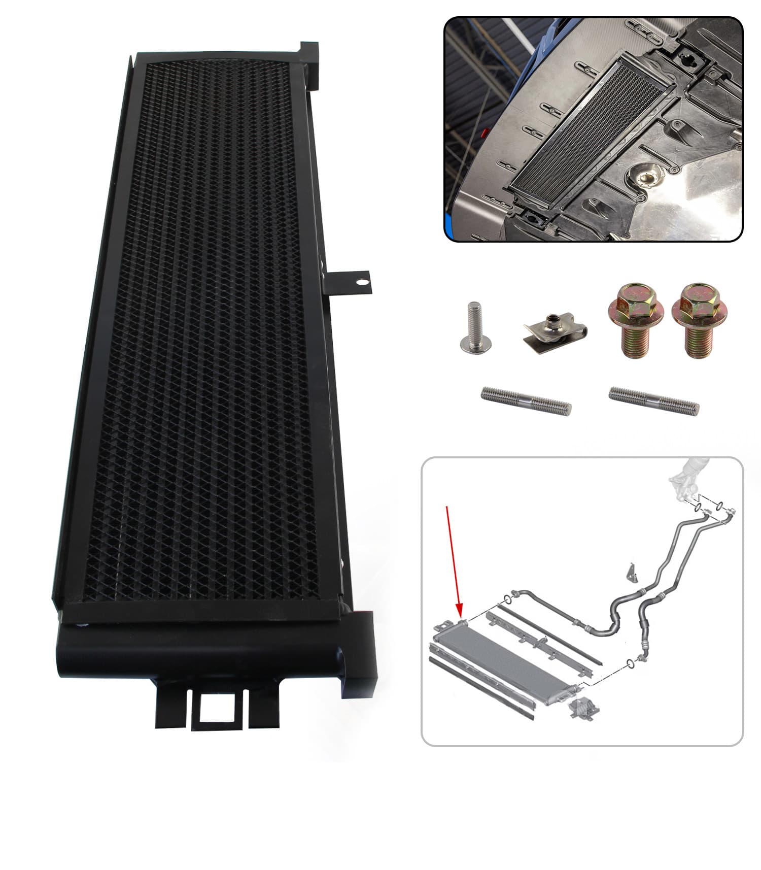 S58 Engine Oil Cooler with Fence G80 M3 G82 G83 M4 G81 M3 G87 M2 - 3