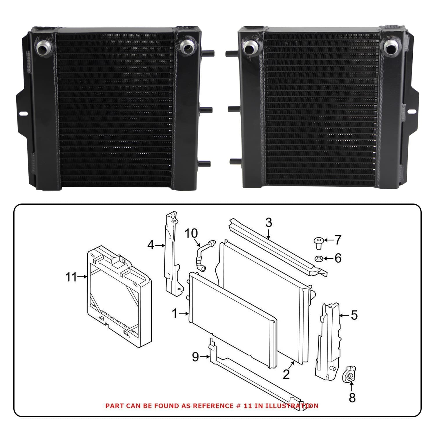 S55 M3M4 F80/F82/F83front water tank radiator - 4