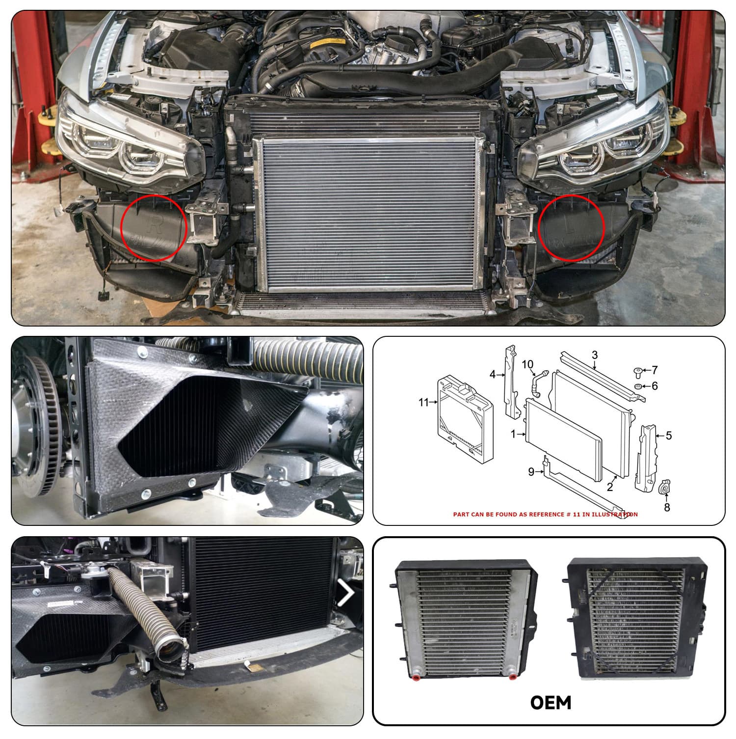 S55 M3M4 F80/F82/F83front water tank radiator - 9