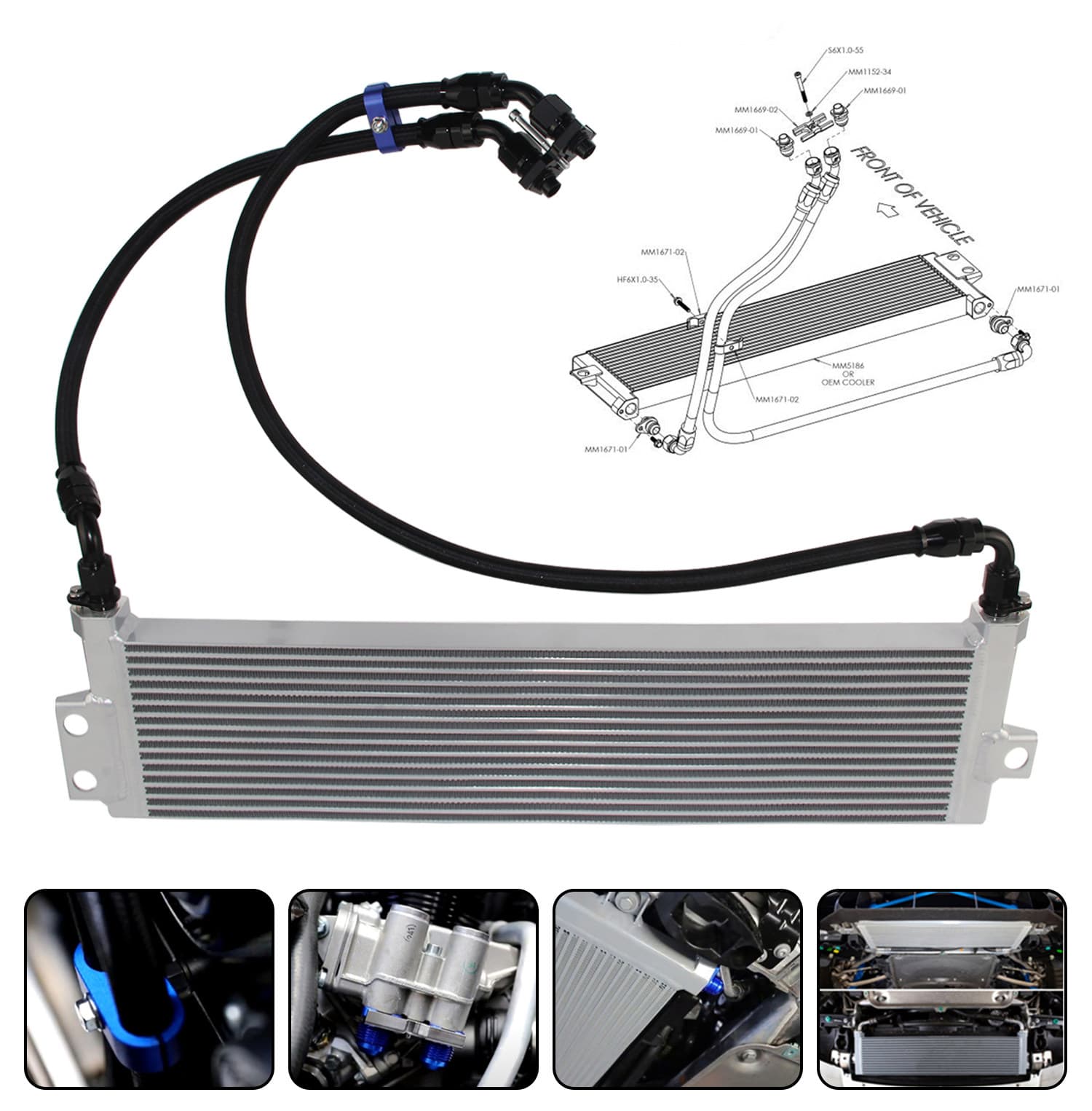 S55 Engine F80F82F83F87F8XM2M3M4M4 GTS Upgrade Oil Cooler - 6
