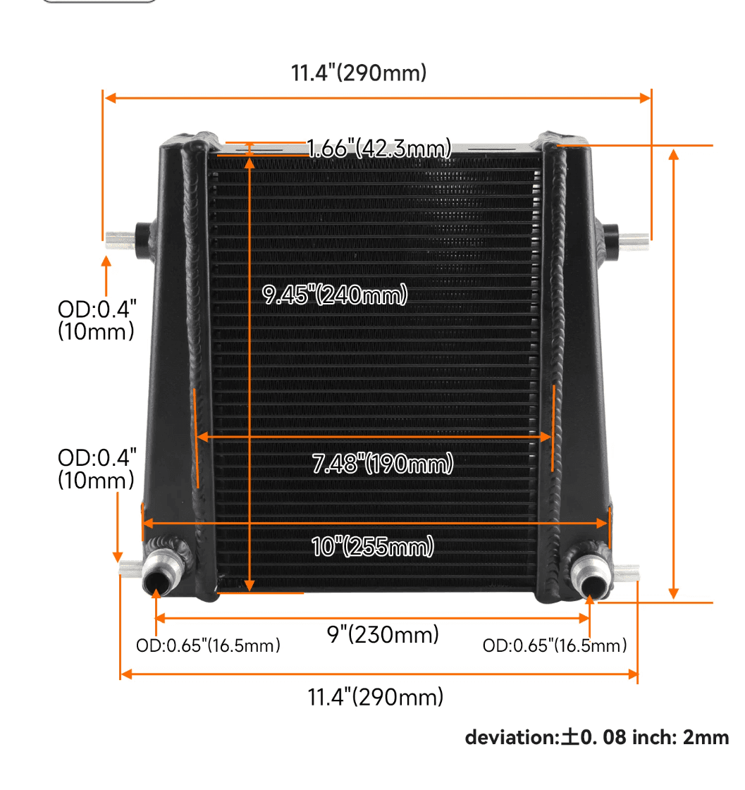 B58 Z4 M40i/M340iSupra GR A90/A91 Aluminum Water Tank Radiator - 3